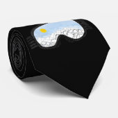 スキーゴーグルマウンテンビューイラストレーション ネクタイ (ロール)