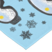 スキーゴーグルマウンテンビュースノーフレークスブルー テーブルクロス (アングル)