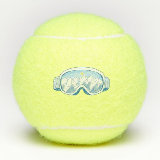 スキーゴーグルマウンテンリフレクション テニスボール (正面)