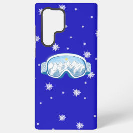 スキーゴーグル スノーフレーク ダンス SAMSUNG GALAXY S22 ULTRAケース