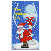 スキーサンタクリスマス抱き枕 スモールペーパーバッグ (裏面)