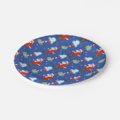 スキーサンタスクリスマス紙プレート ペーパープレート (アングル)