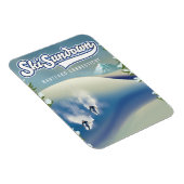 スキーサンダウンHartford Connecticutスキーポスター マグネット (右側)