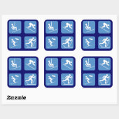 スキーシンボル スクエアシール (シート)