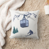スキーシーンウィンタースポーツ クッション (ブランケット)