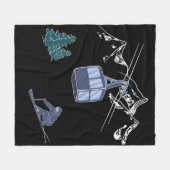 スキーシーンウィンタースポーツ フリースブランケット (正面(横))