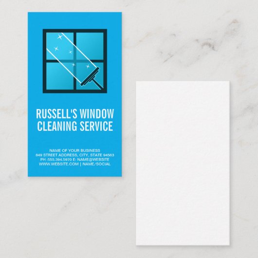 スキージによるウィンドウのクリーニング 名刺 (正面/裏面)