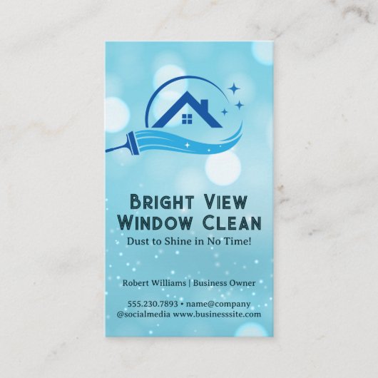 スキージクリーニングホームロゴ 名刺 (正面)