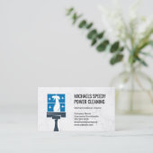 スキージスプレーボトルロゴ | ハウスクリーニング 名刺 (スタンド正面)