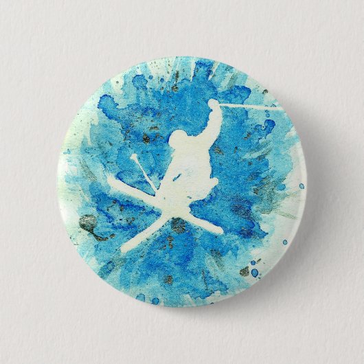 スキージバッジ 缶バッジ (正面)