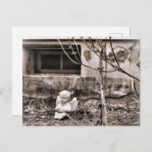 スキージボックスエンジェルインウィンターガーデンセピアトーンズ ポストカード (正面/裏面)