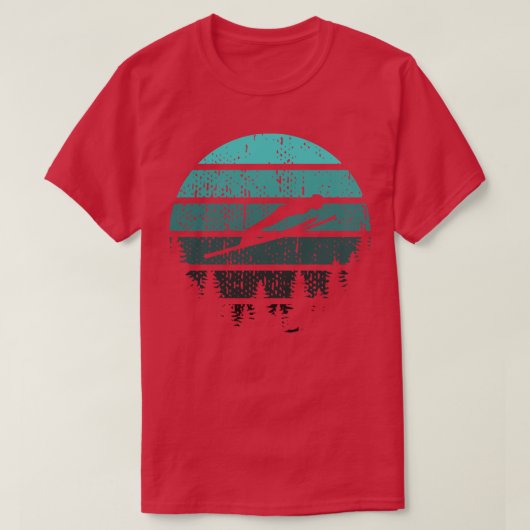 スキージャンパスキージャンプレトロ Tシャツ (デザイン正面)
