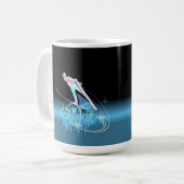 スキージャンパーのマグ コーヒーマグカップ (正面左)