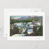 スキージャンパーはオリンピックスキー丘から出発します ポストカード (正面/裏面)