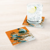 スキージャンパーズバイスキー溶接 ガラスコースター (アングル)