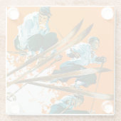 スキージャンパーズバイスキー溶接 ガラスコースター (裏面)