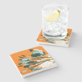 スキージャンパーズバイスキー溶接 ストーンコースター (横)