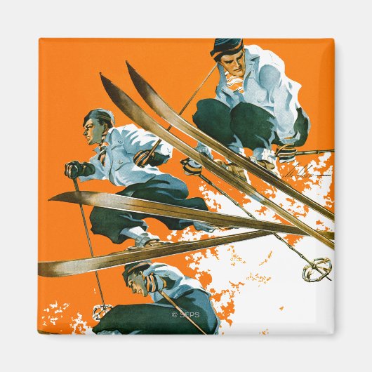 スキージャンパーズバイスキー溶接 マグネット (正面)