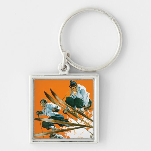 スキージャンパ(スキー溶接) キーホルダー (正面)