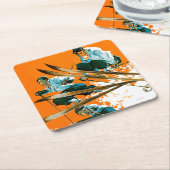 スキージャンパ(スキー溶接) スクエアペーパーコースター (アングル)