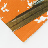 スキージャンパ（スキー溶接） フリースブランケット (角)