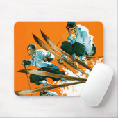 スキージャンパ（スキー溶接） マウスパッド (マウス)