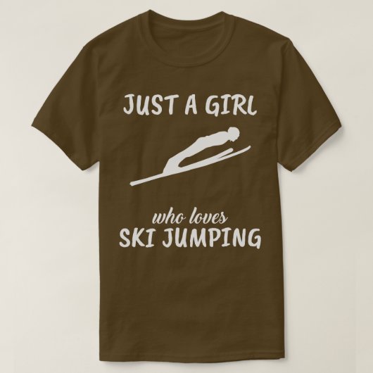スキージャンプが大好きな少女 Tシャツ (デザイン正面)