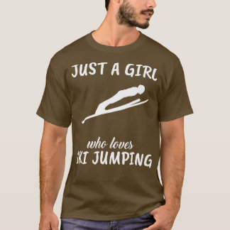 スキージャンプが大好きな少女 Tシャツ