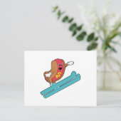 スキージャンプのホットドッグ.png ポストカード (スタンド正面)