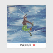 スキージャンプアートステッカー シール (シート)