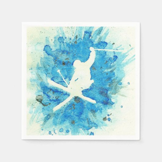 スキージャンプナプキン スタンダードカクテルナプキン (正面)