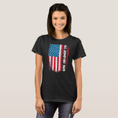 スキージャンプパパアメリカ米国国旗のパトリオヴィンテージ Tシャツ (正面フル)