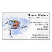 スキージャンプピグ マグネット名刺 (正面)