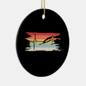 スキージャンプレトロ セラミックオーナメント (右)