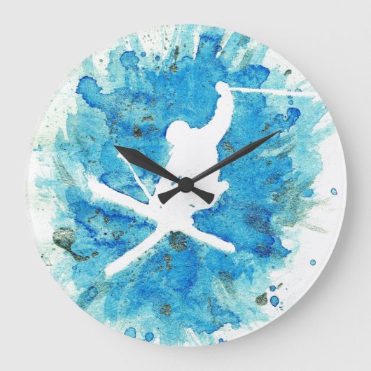 スキージャンプ時計 ラージ壁時計 (正面)