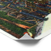 スキージャンプ選手がオリンピックスキー場から離陸 ポスター (角)