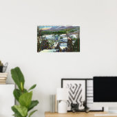 スキージャンプ選手がオリンピックスキー場から離陸 ポスター (ホームオフィス)