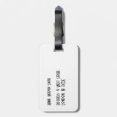 スキージャンプ（ばちゃばちゃ）跳ねるアート ラゲッジタグ (裏面縦)