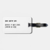 スキージャンプ（ばちゃばちゃ）跳ねるアート ラゲッジタグ (裏面横)