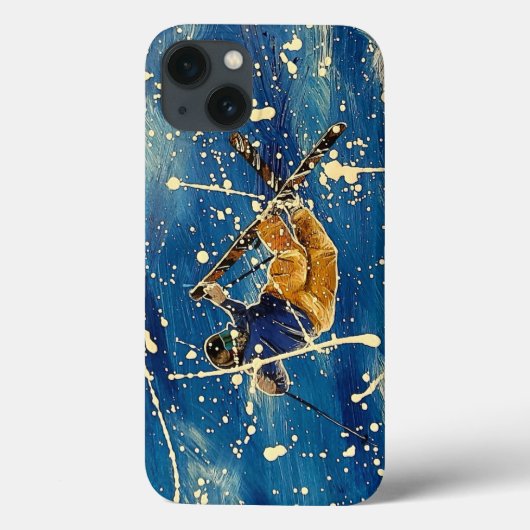 スキージャンプ(ばちゃばちゃ)跳ねるアート Case-Mate iPhoneケース (裏面)