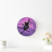 スキージャンプ ラウンド壁時計 (ホーム)