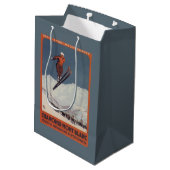 スキージャンプ- PLMのオリンピック広告宣伝ポスター ミディアムペーパーバッグ (裏面アングル)