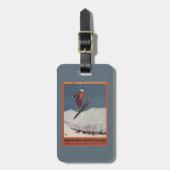 スキージャンプ- PLMのオリンピック広告宣伝ポスター ラゲッジタグ (正面縦)