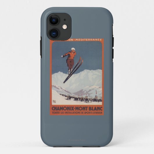 スキージャンプ- PLMのオリンピック広告宣伝ポスター Case-Mate iPhoneケース (裏面)