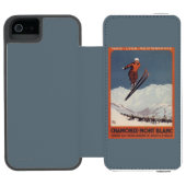 スキージャンプ- PLMのオリンピック広告宣伝ポスター INCIPIO iPhoneウォレットケース (フォリオオープン)