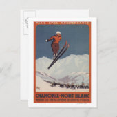 スキージャンプ – PLMオリンピックプロモーションポスター ポストカード (正面/裏面)