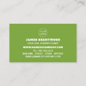 スキージ、ウインドクリーナー、清掃サービス 名刺 (裏面)