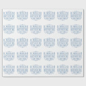 スキースキおもしろいースキースキーヤー山の美しい青 ラッピングペーパー (フラット)