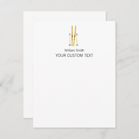 スキースキエレガントアの個人文房具 ノートカード (正面/裏面)