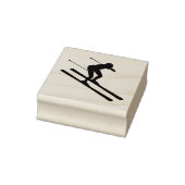 スキースキーマウンテンズスキーヤーウィンタースポーツ ラバースタンプ (スタンプ)
